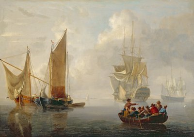Becalmed off a Dutch Coastline by Charles Martin Powell